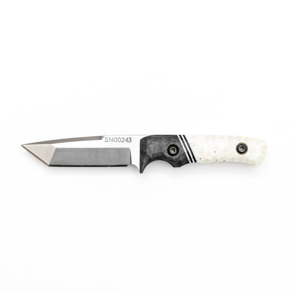 EDC Organic Tanto with Marble/Carbon Split SN00243
