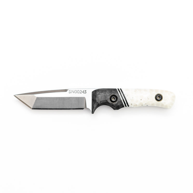 EDC Organic Tanto with Marble/Carbon Split SN00243
