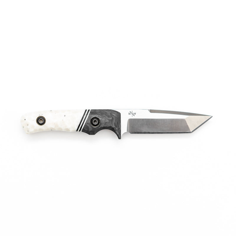 EDC Organic Tanto with Marble/Carbon Split SN00243