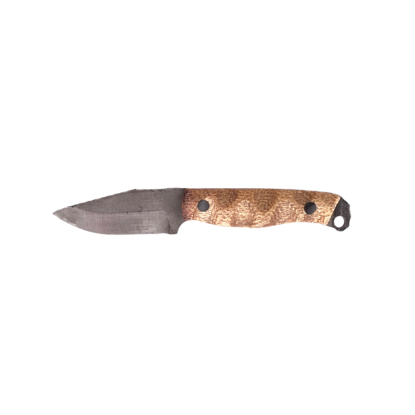Crow Cub with Burlap Micarta, Carbon Fiber Pins, and Full Rockwork (Older Model)