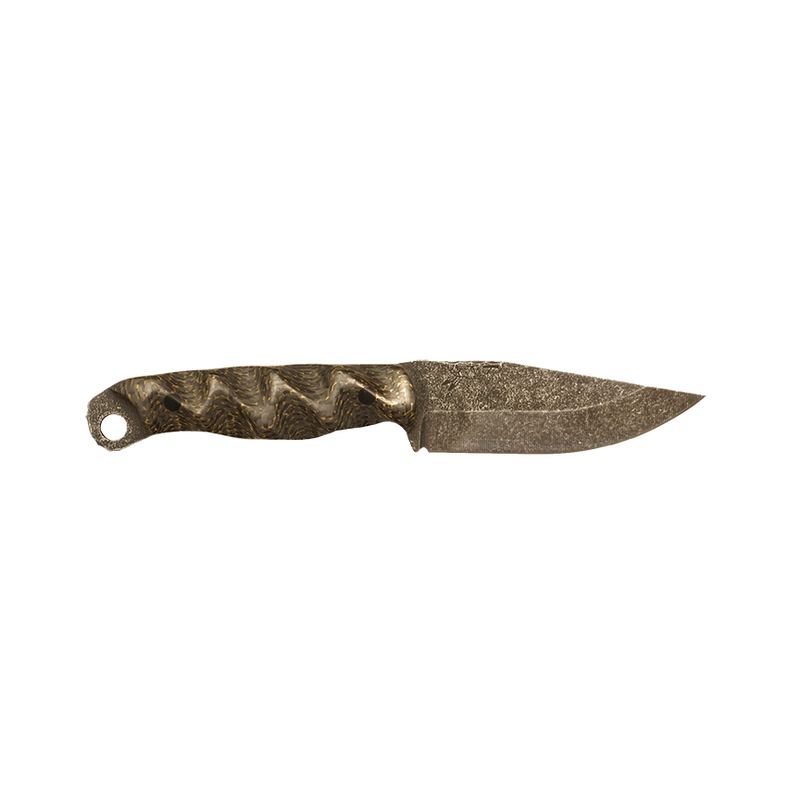 Stonewashed Crow Jr with Gold Infused Carbon Fiber Scales and Rockwork