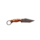Ring Tanto with Ironwood Scales, Carbon Fiber Pins, and Rockwork