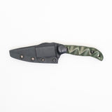 Ryu Combat Blade with Green Infused Carbon Fiber Scales