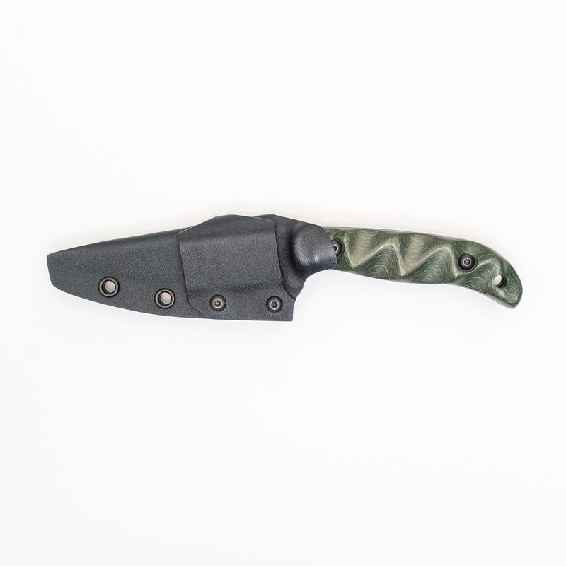 Ryu Combat Blade with Green Infused Carbon Fiber Scales