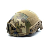 Ops Core FAST HC High Cut Ballistic Helmet in Multicam size M/L (Large) with Wilcox L4G34 Shroud, 4D Tactical Pads, and Worm Dial