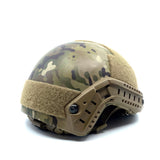 Ops Core FAST HC High Cut Ballistic Helmet in Multicam size M/L (Large) with Wilcox L4G34 Shroud, 4D Tactical Pads, and Worm Dial