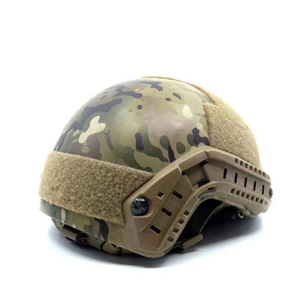 Ops Core FAST HC High Cut Ballistic Helmet in Multicam size M/L (Large) with Wilcox L4G34 Shroud, 4D Tactical Pads, and Worm Dial
