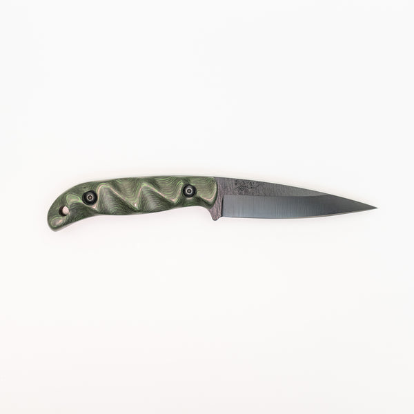 Ryu Combat Blade with Green Infused Carbon Fiber Scales