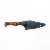 Congressman with Python Canvas Micarta Bolster, Blue Carbon Fiber Split, and Desert Ironwood Scales