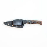 Congressman with Python Canvas Micarta Bolster, Blue Carbon Fiber Split, and Desert Ironwood Scales