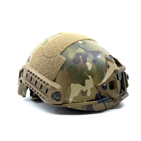 Ops Core FAST HC High Cut Ballistic Helmet in Multicam size M/L (Large) with Wilcox L4G34 Shroud, 4D Tactical Pads, and Worm Dial