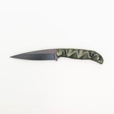 Ryu Combat Blade with Green Infused Carbon Fiber Scales